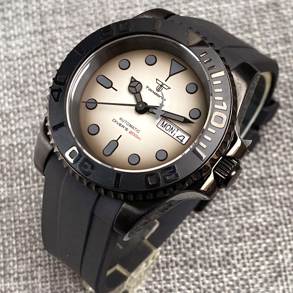 Tandorio 방수 빈티지 블랙 다이얼, 자동 남성  - Rubber Strap Diver 리뷰 및 가격